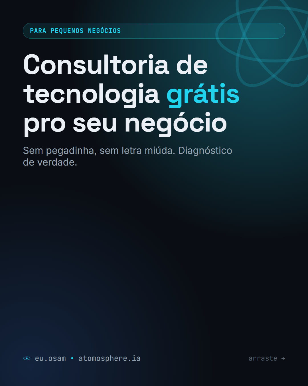 Consultoria de tecnologia grátis pro seu negócio — slide 1