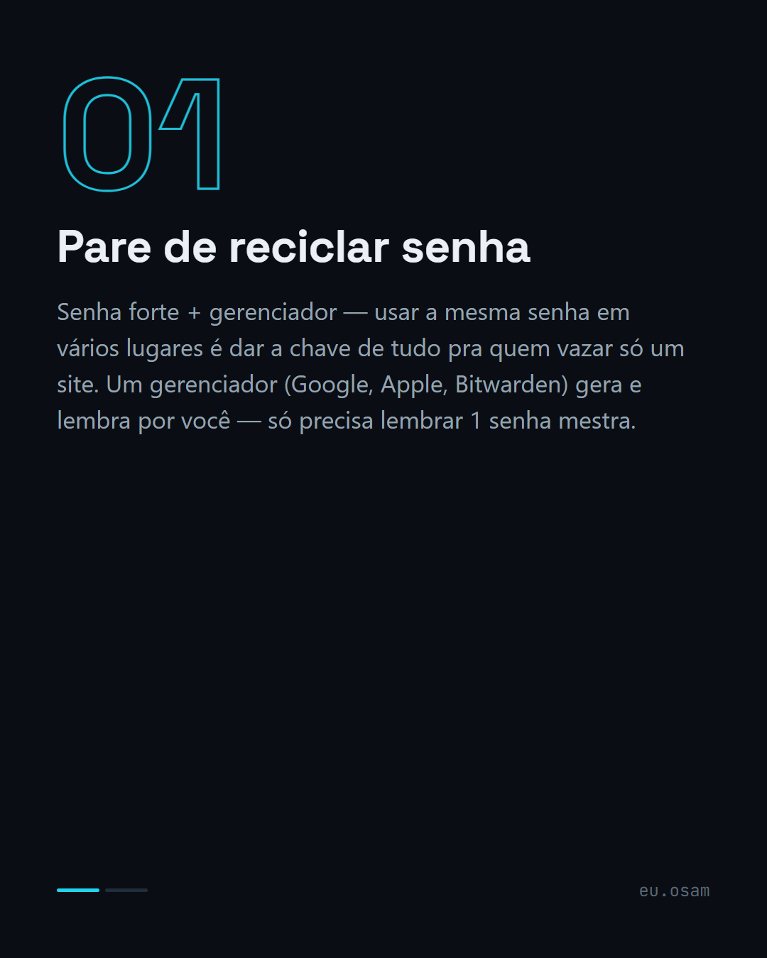 2 hábitos que evitam 90% dos golpes digitais — slide 2
