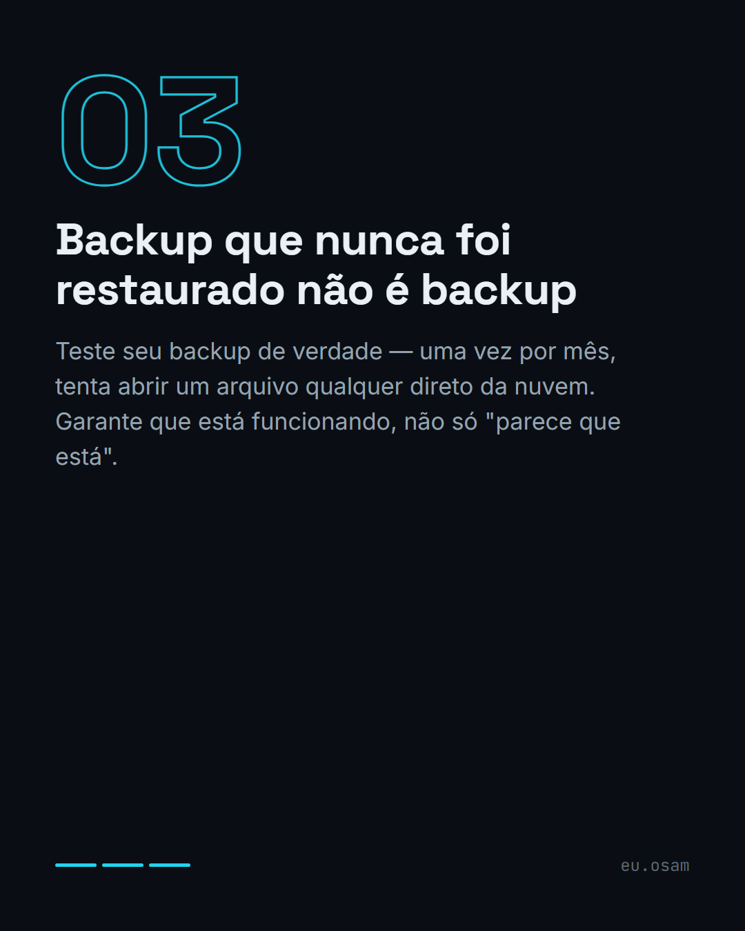 Configura 1 vez, esquece pra sempre: backup automático — slide 4