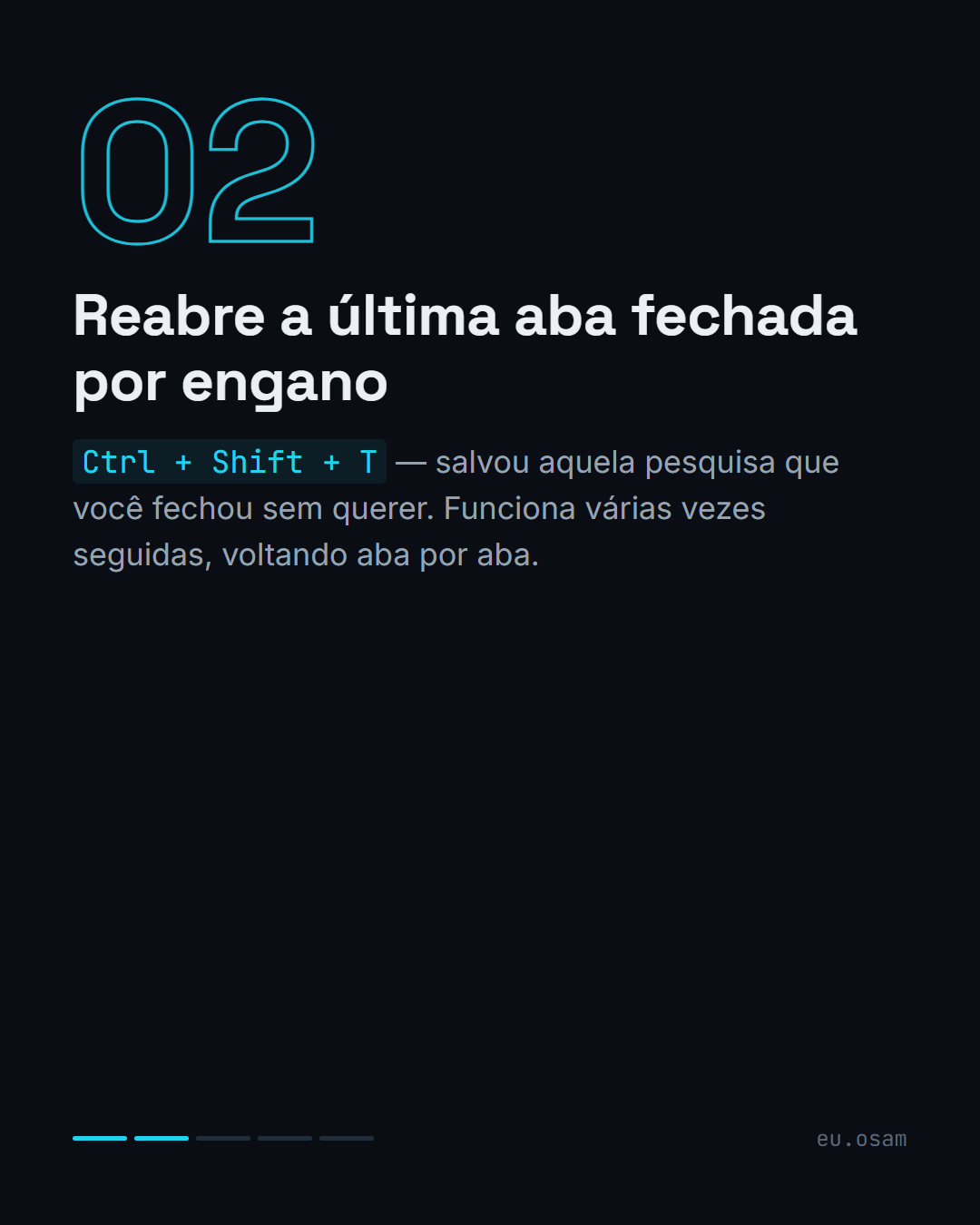 5 atalhos de navegador que economizam cliques todo dia — slide 3