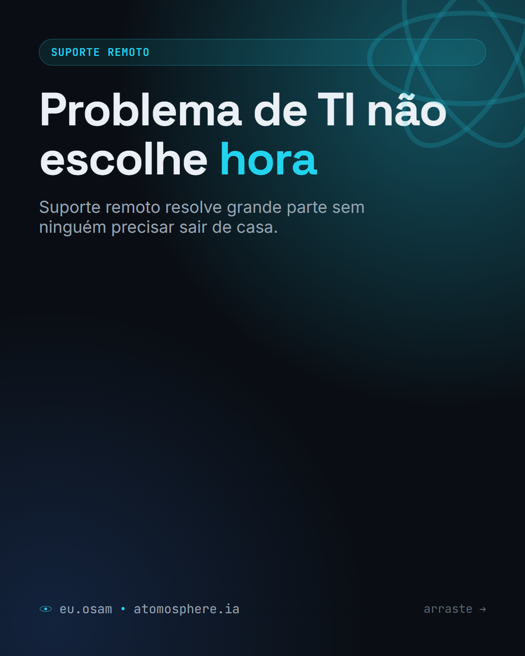 Problema de TI não escolhe hora — slide 1